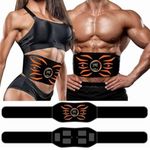 LOFFU Abs Muscle Stimulator -- EMS Smart Fitness Body Muscle Training Stimulator -- Abs Stimulator Full Body Trainer -- 8 Modes & 19 Intensities--EMS Abdominal Toner for Men and Women