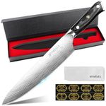 MOSFiATA Chef Knife, 10 Inch Sharp Kitchen Knife High Carbon German EN1.4116 Stainless Steel Cooking Knife, Chopping Knife Kitchen Knives with Ergonomic Handle, Gift Box