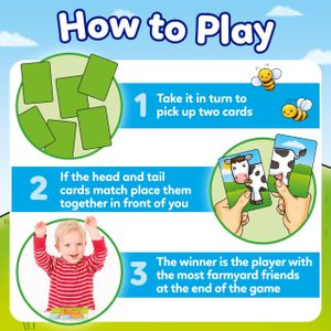 Orchard Toys Farmyard Heads and Tails Game – Matching Card Game for Kids