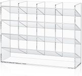 MotiMind Acrylic Pen Organizer Storage Clear Vertical Marker Organizer Acrylic Pen Display Holder Art Supply Organizer for Office Desk Desktop Stationery Pencil Storage(13 x 4 x 10.2 Inch)