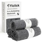 Yiclick Exfoliating Washcloth Towel [3 Pack], Exfoliating Body Scrubber, Back Scrubber Washer for Shower Bath, African Net Sponge Loofah Body Scrub Exfoliator, Exfoliating Cloth Brush Gloves for Women