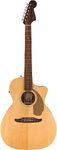 Fender Newporter Player Acoustic Guitar, Walnut Fingerboard, Gold Pickguard, Natural