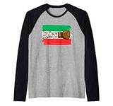 Tattooed Mexican Boxing Glove Design Mexico Flag Mexica Raglan Baseball Tee