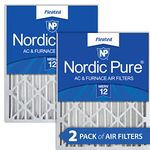 Nordic Pure 20x25x4 AC Furnace Air Filters MERV 12, Box of 2