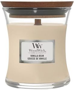 WoodWick Scented Candle with Crackling Wick | Vanilla Bean Mini Hourglass Candle | Up to 20 Hours Burn Time | Perfect Gifts for Women