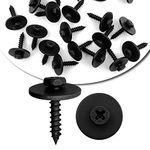 Rydowenna 20Pcs Metal Black Car Screw Body Bumper Hood Retainer Clips A15100800ux0092, White