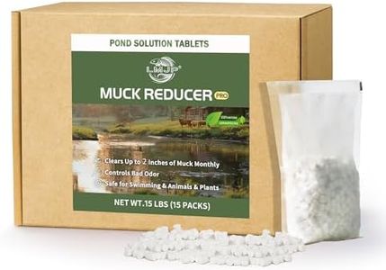 Muck Reducer - 15LB Natural Sludge Solution Tablets for Ponds & Lakes, Away Muck & Odor Control, Safe for Aquatic Life, Wildlife & Recreation, Treats Up to 90,000 Sq Ft