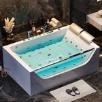 Homary 70.8" Whirlpool Bathtub with