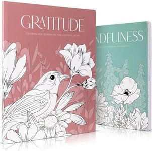 Beautiful Adult Coloring Book Set of 2 for Relaxation - Gratitude and Mindfulness Books with Inspirational Quotes Making it a Great Gift - Perfect Stress-Relieving Books Fun to Color for Women