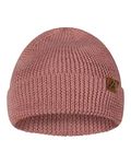 DANISH ENDURANCE Merino Wool Beanie Hat, Thermal Autumn Winter Hats, Fisherman Beanie, Knit, for Men and Women, Unisex, Pink, One Size