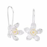 Simple Flower Hoop Earring 925 Silver Earrings Accessories Handmade Jewelry