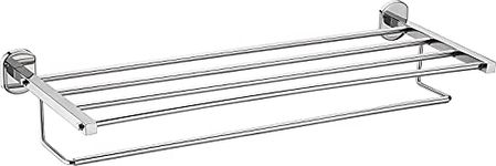 FORTUNE Stainless Steel 304 Grade 24 Inch Towel Rack with Towel Rod | Wall Mounted Hand Towel Rail for Kitchen and Washroom | Towel Hanger | Towel Stand | Towel Holder Bathroom Accessories (Pack of 1)
