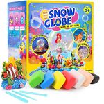 ANGELEMM Mermaid Craft Kits for Kids, Air Dry Clay Craft Kit to Make Your Own Rotate Musical Snow Globe,Girls Birthday Presents Mermaid Best Gifts Toys for Kids Ages 3 4 5 6 7 8 9 10 Years Old Girls