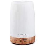 ASAKUKI Portable Essential Oil Diffuser, Ultrasonic 100ml Aroma Diffuser Cool Mist Humidifier with 7 LED Light Color, Intermittent Timer and Auto-Off Safety Switch Design for Baby Home Office