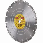 Delta Diamond Boss Hog GTS 14-inch Concrete Diamond Blade, .125 X 1"-20MM Arbor, Use Wet or Dry, Notched Turbo Segments for Fast, Chip-Free Cutting of Concrete, Masonry, Stone (14")