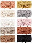 Niceye Pack of 10, Baby Girls Headbands with Bows Handmade Hair Accessories Stretchy Hairbands for Newborn Infant Toddler