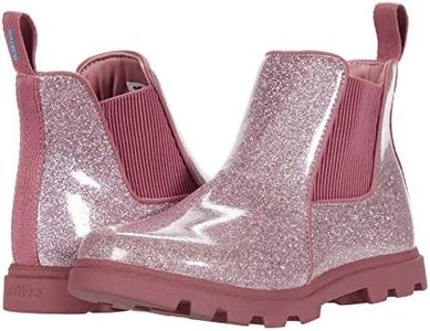 Native Shoes Kids Kensington Treklite Boot for Toddler and Little Kids - Round-Toe Silhouette and Chelsea-Style Shoes, Pink Glitter/Temple Pink, 11 Little Kid