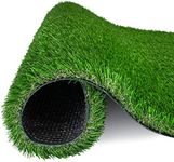 BEAUTYFLOWER AMASKY Artificial Grass Turf 4 Tone Synthetic Artificial Turf Rug for Dogs Indoor Outdoor Garden Lawn Patio Balcony Synthetic Turf Mat for Pets (17 in x 24 in = 2.84 sq ft)