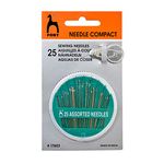 SSKR 25 Pcs Pony Hand Sewing Needle Compact with Threader for Knitting Purpose - Pack of 1