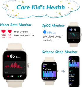 KALINCO Kids Smart Watch – Waterproof IP68 Activity Tracker