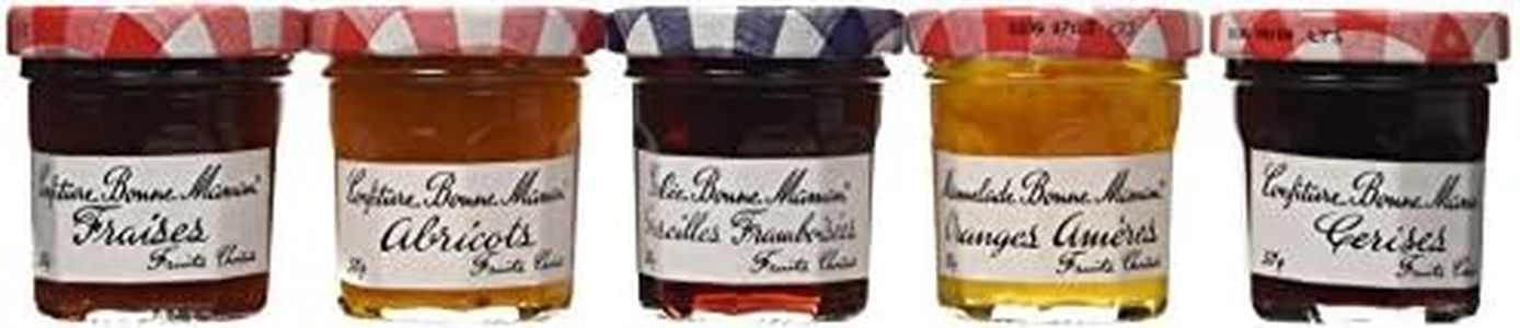 Bonne Maman Assorted Mini Jams - Strawberry, Apricot, Raspberry, Orange Marmalade, Cherry - 8.82 ounces total