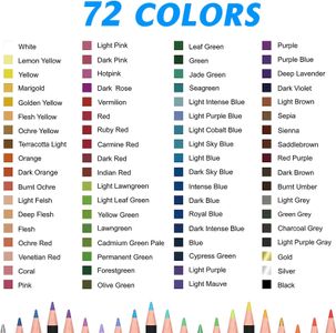 H & B 72-Piece Colouring Pencil Set – Artist Drawing Supplies