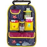 CARTO Back seat Organiser, with Bright Design and Lots of Pockets, Water Resistant, Ideal Travelling Companion for Children/car-seat-Organiser/Back-seat-Protection/Kick-mat