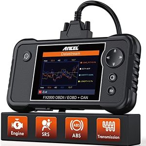 ANCEL FX2000 OBD2 Scanner, Car Scanner ABS SRS Transmission Airbag OBDII Scanner Diagnostic Tool, Check Car Engine Code Reader, Vehicle Scan Tool, OBD Diagnostic Scanner for All Cars