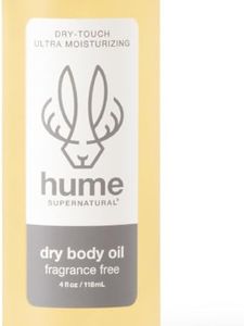 HUME SUPERNATURAL Dry Body Oil Spray - Moisturizing Oil for Dry Skin, After Shower Body Oils for Women and Men, Oil Body Spray, Nourishing, Hydration, Glow, Probiotic, Fragrance Free, 1 Pack