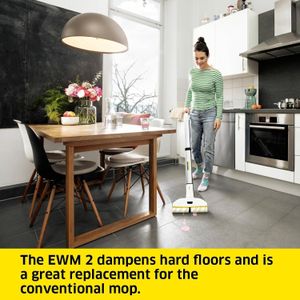 Kärcher EWM 2 Cordless Electric Floor Mop – 2 Microfibre Rollers, 20min Runtime