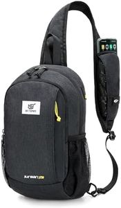 SKYSPER Mochila Cruzada Hombre Bolso Bandolera Pequeño Sling Bag Pecho Antirobo Ideal para Viaje, Deporte y Uso Diario