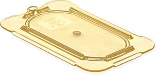 Carlisle 10536U13 StorPlus High Heat Universal Flat Surface Food Pan Lid, Ninth Size, Amber