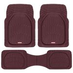 Motor Trend 923-BD Burgundy FlexTough Contour Liners-Deep Dish Heavy Duty Rubber Floor Mats for Car SUV Truck & Van-All Weather Protection Trim to Fit Most Vehicles