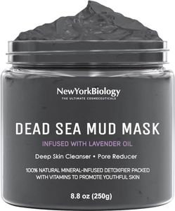New York Biology Dead Sea Mud Mask for Face and Body Infused with Lavender - Spa Quality Pore Reducer for Blackheads and Oily Skin - Tightens Skin for A Healthier Complexion - 8.8 oz