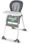 Ingenuity Full Course 6-in-1 High Chair - Baby to 5 Years Old, 6 Convertible Modes, 2 Dishwasher Safe Trays - Astro