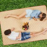 CANDY CANE Large Picnic Blanket (78" x56”). Unique Straw Design. Sandproof, Waterproof. Easy to Fold & Carry. for Outdoors: Parks, Camps, Beaches, Concerts. Foldable, Portable. Hand & Washing Machine