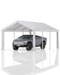 GarveeLife 13'x20' Heavy Duty Carport Canopy, Portable Garage with Reinforced Frame, for Full-Size Pickup, Bass Boat, and Equipment, White