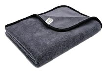 SOFTSPUN Microfiber Super Absorbent Cloth 500 GSM 50X80cms Pack of 1 Grey! Silk Banded Edge Towel, Extra Thick Microfiber Cleaning Cloths Perfect for Bike Auto Cars Both Interior and Exterior.……