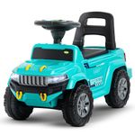 Baybee Speedy Ride on Baby Car for Kids | Ride on Toys Car with Music & LED Light | Portable Push Ride on Jeep with Backrest & Storage Basket | Kids Car to Drive 1-3 Years Boys Girls (Green)