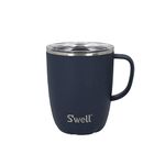 S'well Mug with Handle, Azurite, 350ml. Vacuum Insulated Stainless Steel Travel Mug with Handle, On-The-Go Travel Cup with Slide-Open Lid - Dishwasher Safe, Blau