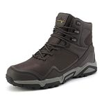 NORTIV 8 Men's Waterproof Hiking Boots Outdoor Mid Trekking Backpacking Mountaineering Shoes,Size 5.5,Black,JS19005M,Size 9,Brown,JS19005M