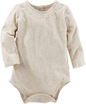 OshKosh B'Gosh Baby Girls' Knit Bodysuit 11421211, Heather, 6M