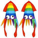 Novelty Rainbow Squid Hat Costume Party Hat Cap (2 Pack)