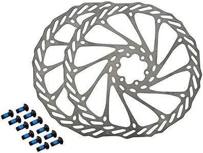 Gymforward 2pcs Mountain Bike Rotors G3 Bicycle Brake Disc Stainless Steel Rotors with Free 12 Bolts (180MM)