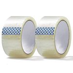 AIPL BOPP Packaging Clear Tape - 48MM x 50 Meter| Pack of 2 | for Packaging, Decorating and DIY works