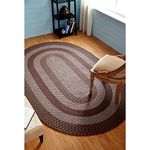 Better Trends Newport Braid Collection is Durable and Stain Resistant Reversible Indoor Utility Rug 100% Polypropylene in Vibrant Colors, 42" x 66" Oval, Brown