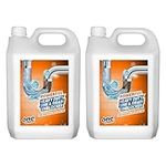 One Chem - Heavy Duty Sink and Drain Unblocker Gel - 2 x 5L - Powerful Formula- Drain Opener - Pipe Cleaner - Sink Unblocker