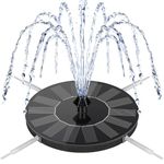 Mademax Plastic Solar Bird Bath Fountain Pump, Upgrade 1.4W Solar Fountain With 4 Nozzle, Free Standing Floating Solar Powered Water Fountain Pump For Bird Bath, Garden, Pond, Pool, Outdoor