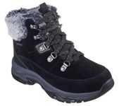 Skechers Women's Trego Snow Worries Boots, Black Suede/Duraleather/Faux Fur, 5 UK