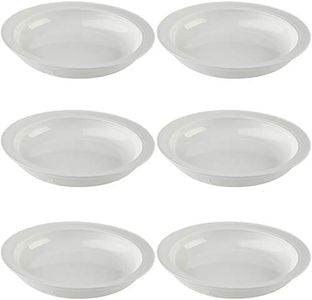 Providence Spillproof Lip Plates for Disabled Adults Inner Lip Dish for Adults - Lip Bowl - Adaptive Plate for Independence - Non Slip Plate for Disabled Adults - 9" White - 6 Pack